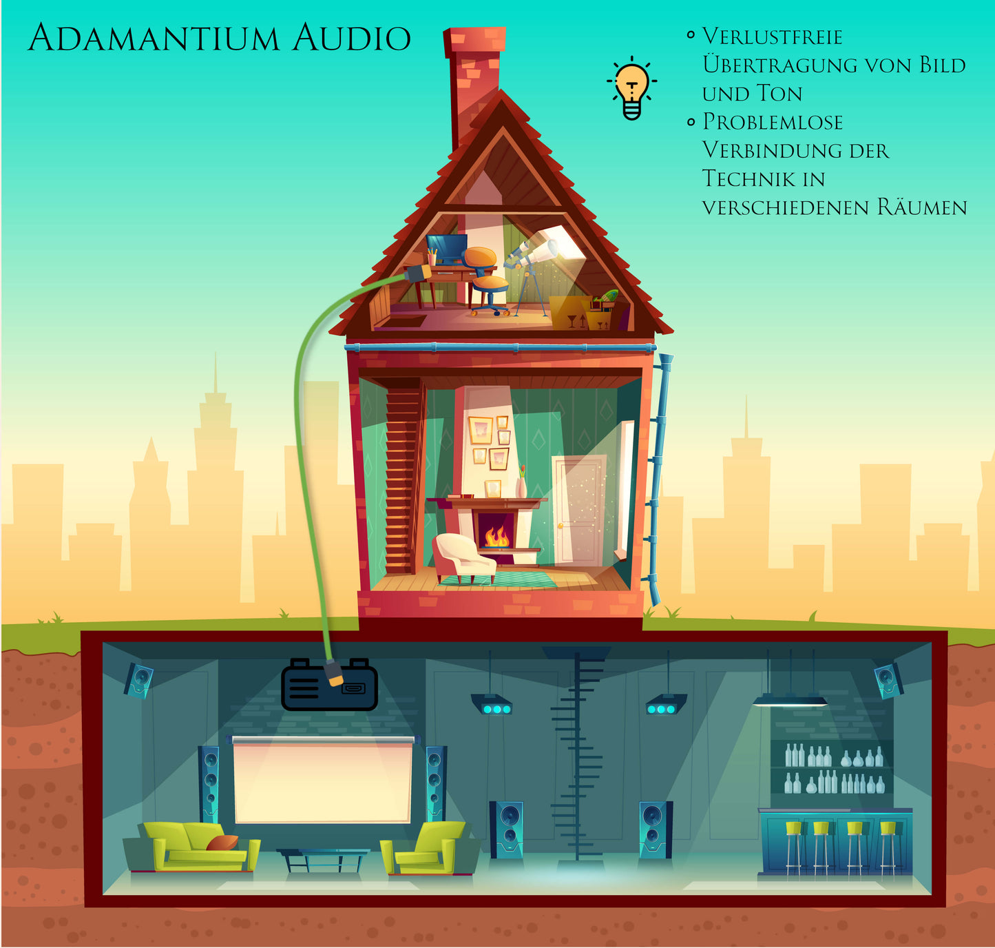 HDMI Glasfaser Hybrid Kabel